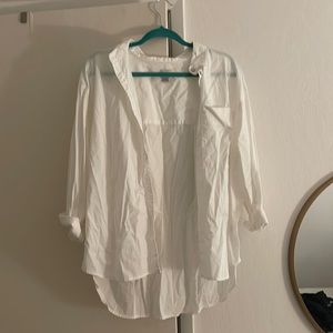 White cotton button down